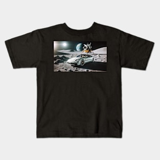 2021 Porsche Panamera on the Moon Kids T-Shirt